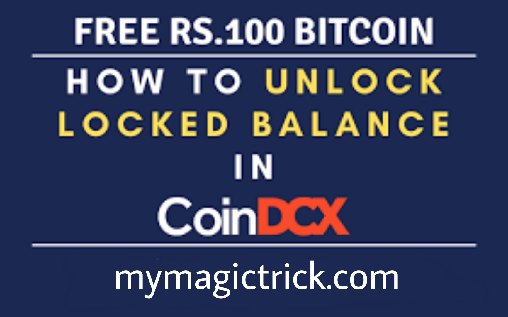 How To Unlock Bitcoin From CoinDCX App – My Magic Trick